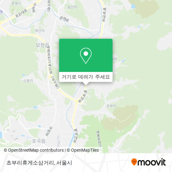 초부리휴게소삼거리 지도