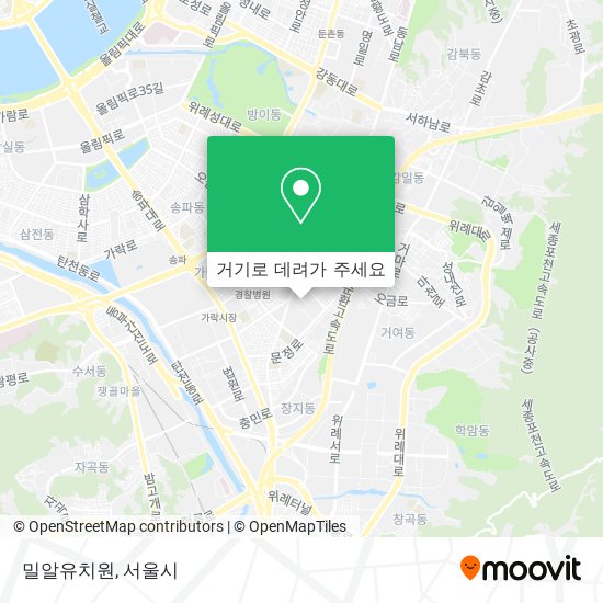 밀알유치원 지도