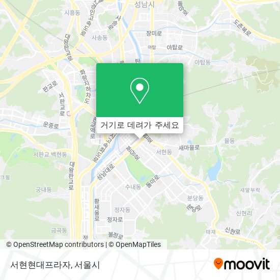 서현현대프라자 지도