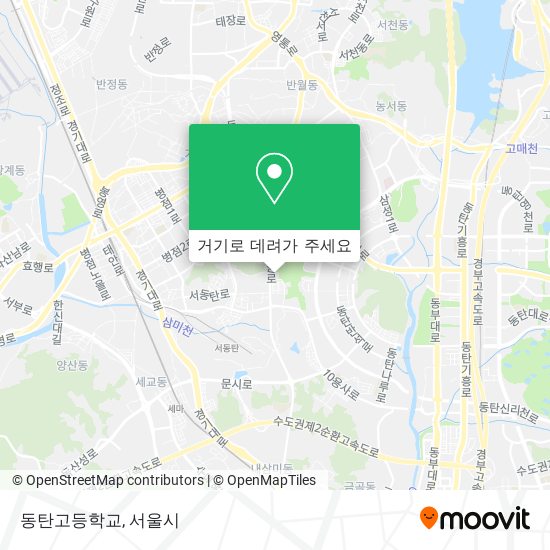 동탄고등학교 지도