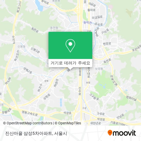 진산마을 삼성5차아파트 지도