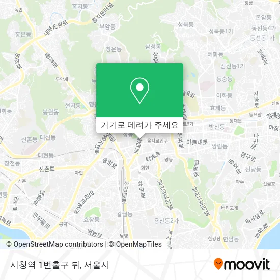 시청역 1번출구 뒤 지도