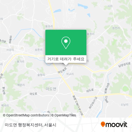 마도면 행정복지센터 지도