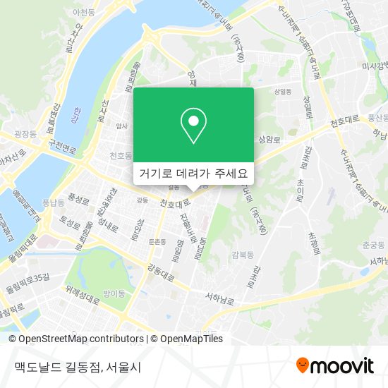 맥도날드 길동점 지도