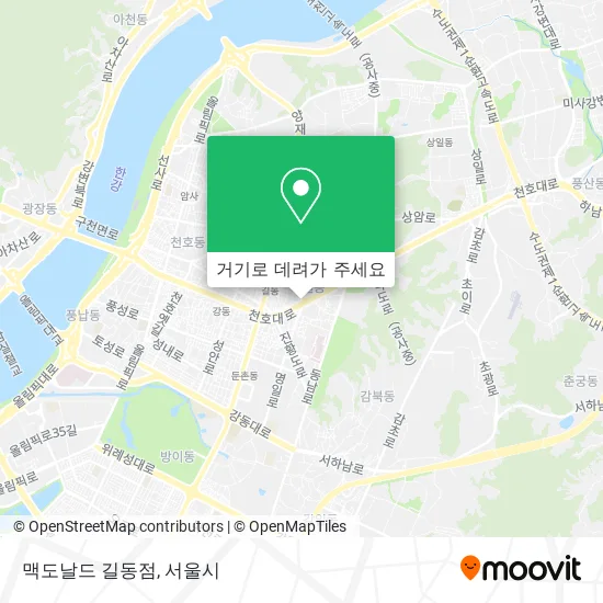 맥도날드 길동점 지도