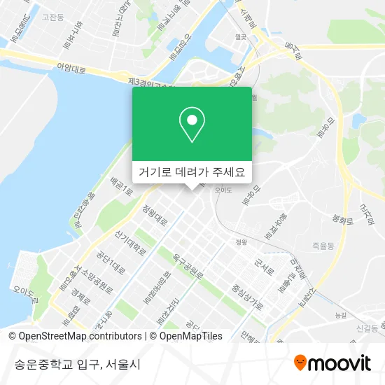 송운중학교 입구 지도