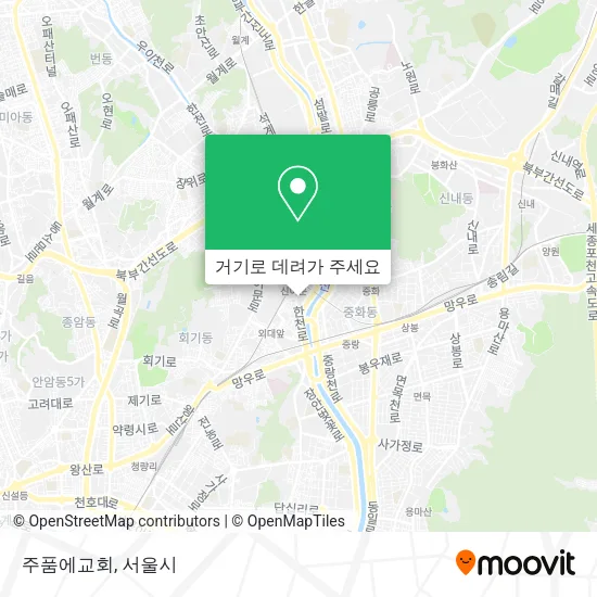 주품에교회 지도