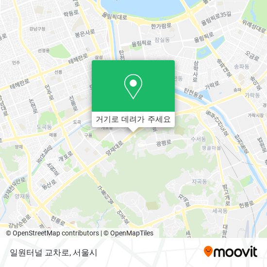 일원터널 교차로 지도