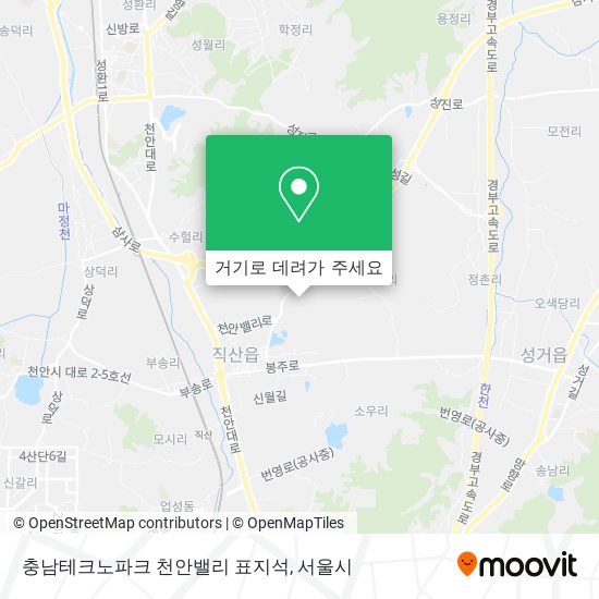 충남테크노파크 천안밸리 표지석 지도