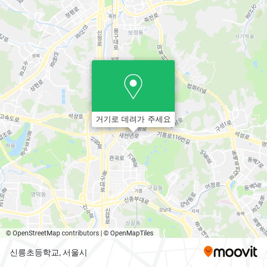 신릉초등학교 지도
