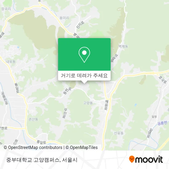 중부대학교 고양캠퍼스 지도