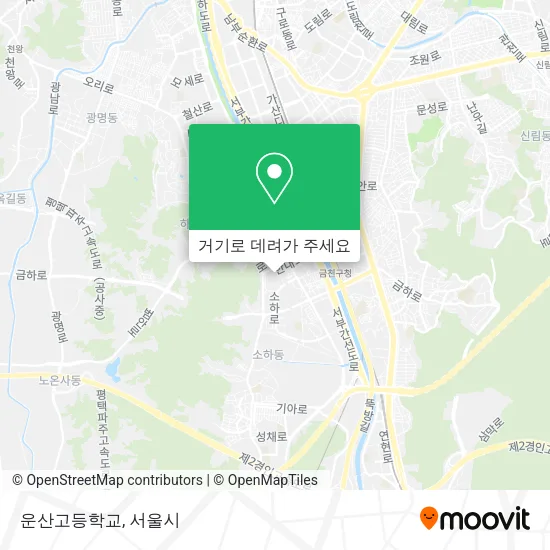 운산고등학교 지도