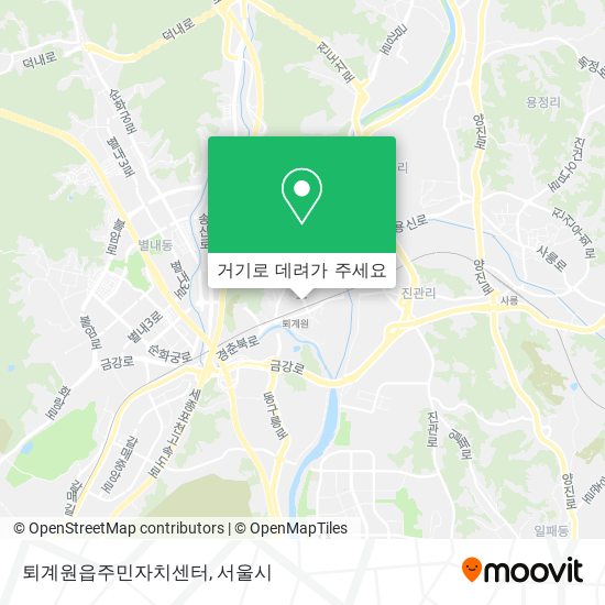 퇴계원읍주민자치센터 지도