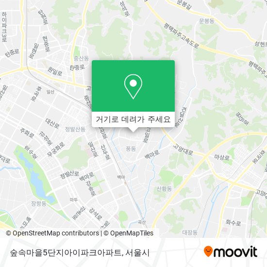 숲속마을5단지아이파크아파트 지도