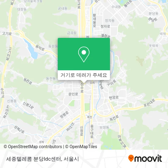 세종텔레콤 분당Idc센터 지도