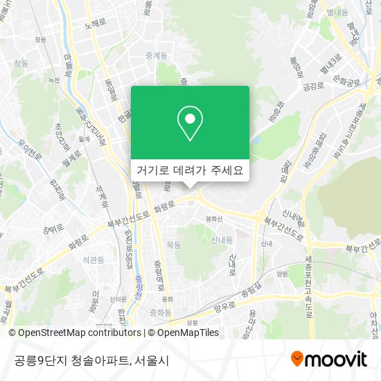 공릉9단지 청솔아파트 지도