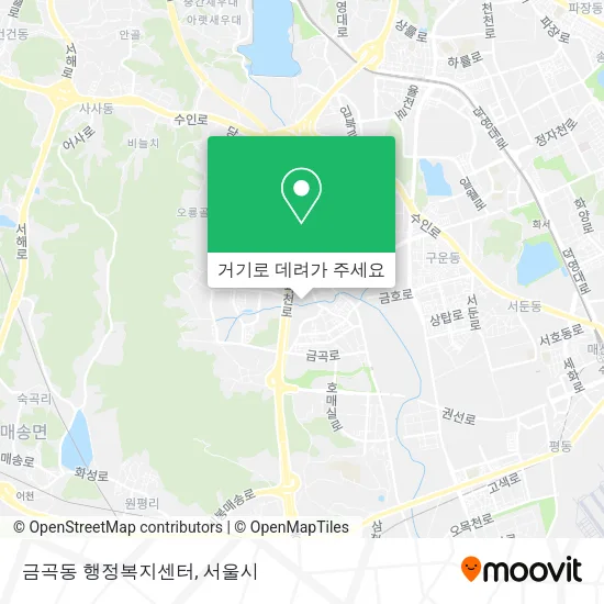 금곡동 행정복지센터 지도