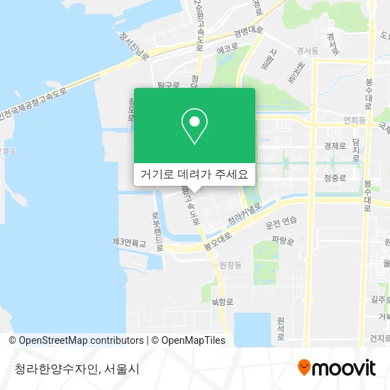 청라한양수자인 지도