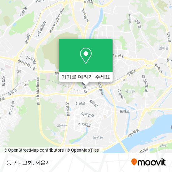 동구능교회 지도