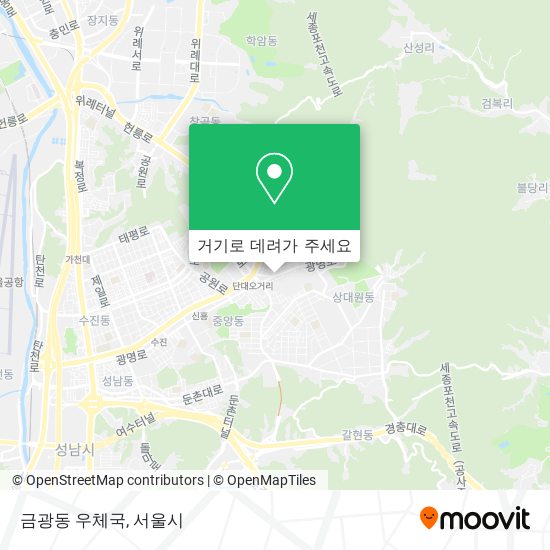 금광동 우체국 지도