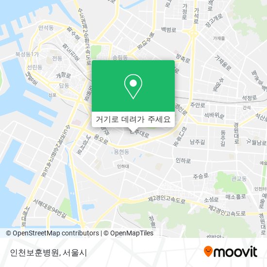 인천보훈병원 지도
