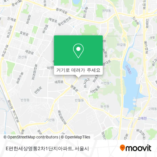 E편한세상영통2차1단지아파트 지도