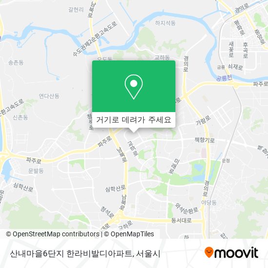 산내마을6단지 한라비발디아파트 지도