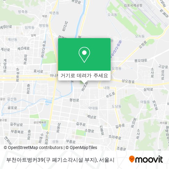 부천아트벙커39(구 폐기소각시설 부지) 지도