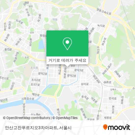 안산고잔푸르지오3차아파트 지도