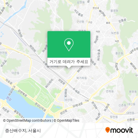 증산배수지 지도