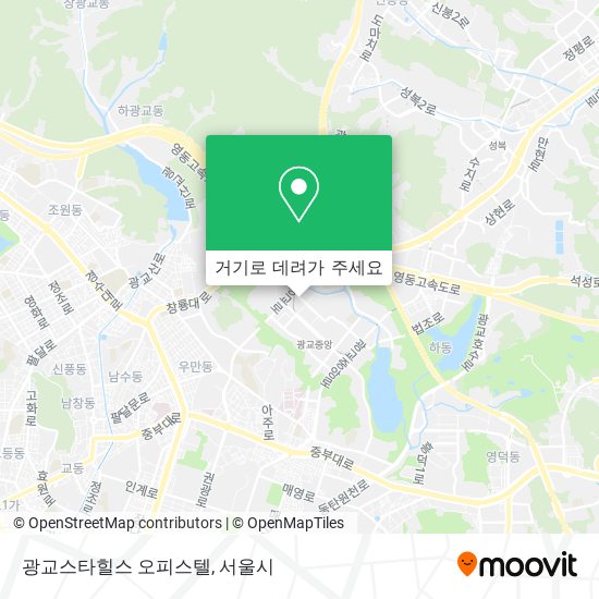 광교스타힐스 오피스텔 지도