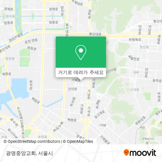 광명중앙교회 지도