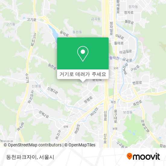 동천파크자이 지도