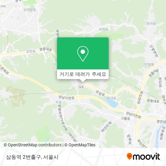 삼동역 2번출구 지도