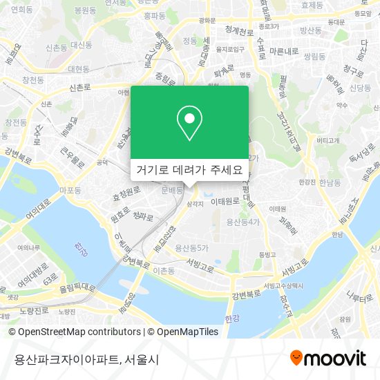 용산파크자이아파트 지도