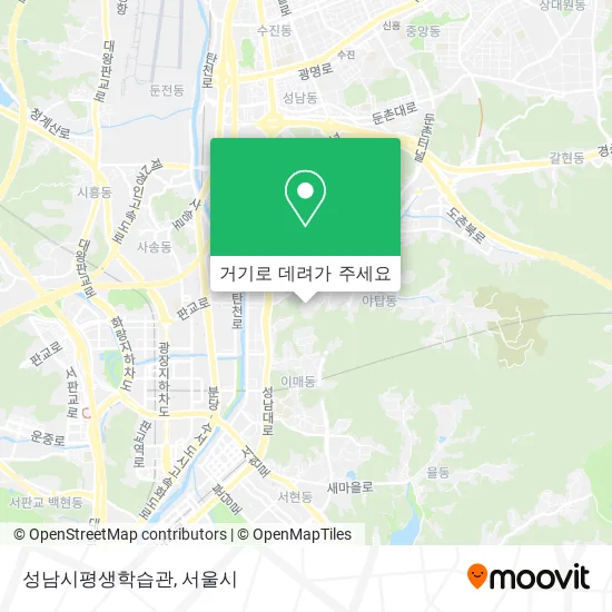 성남시평생학습관 지도