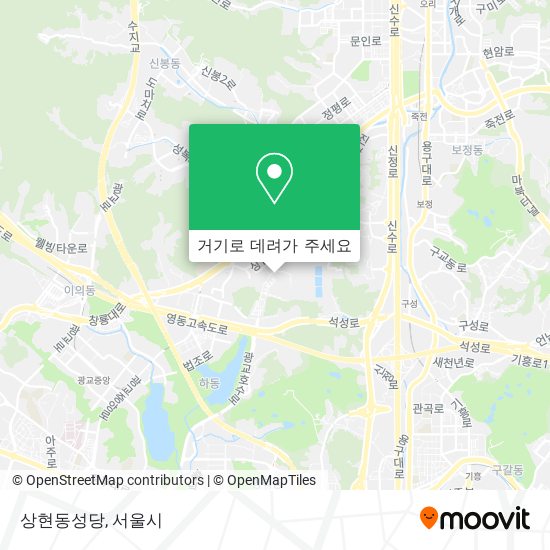 상현동성당 지도