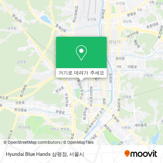 Hyundai Blue Hands 삼평점 지도