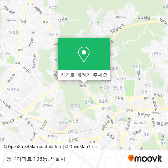 청구아파트 108동 지도