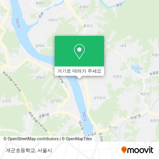 개군초등학교 지도
