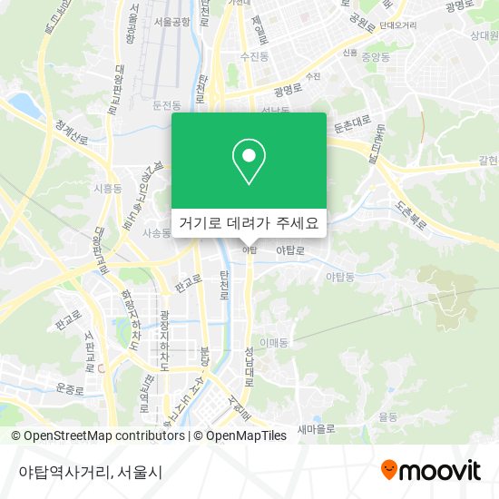 야탑역사거리 지도