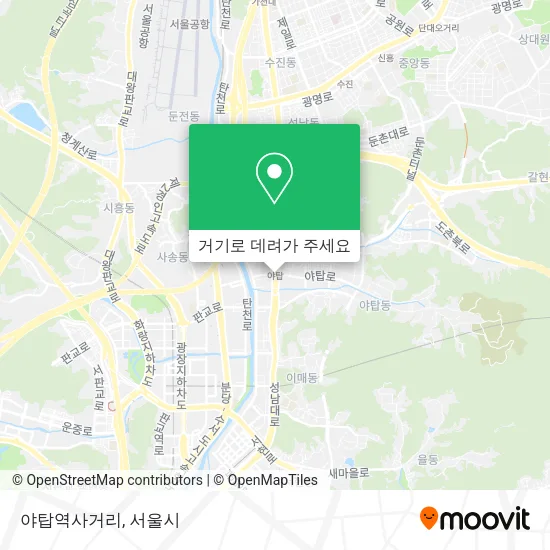 야탑역사거리 지도