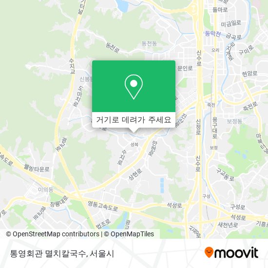 통영회관 멸치칼국수 지도