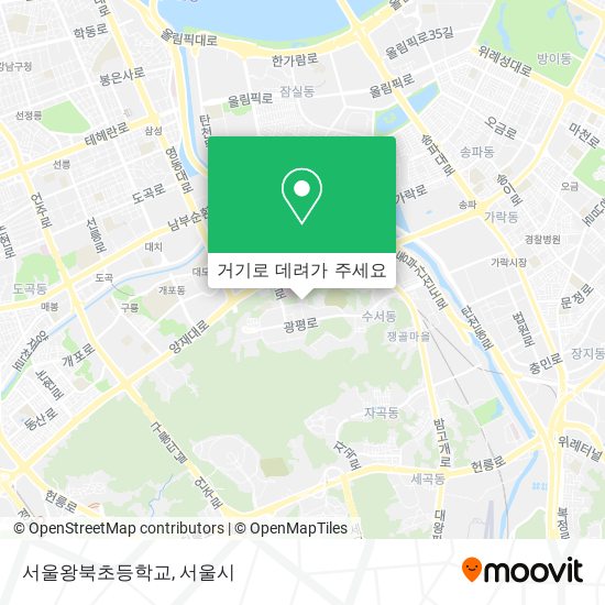 서울왕북초등학교 지도