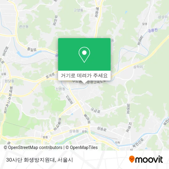 30사단 화생방지원대 지도