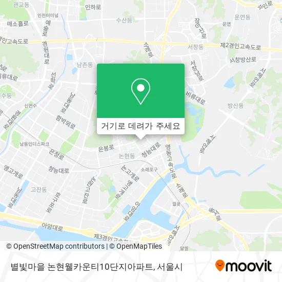 별빛마을 논현웰카운티10단지아파트 지도