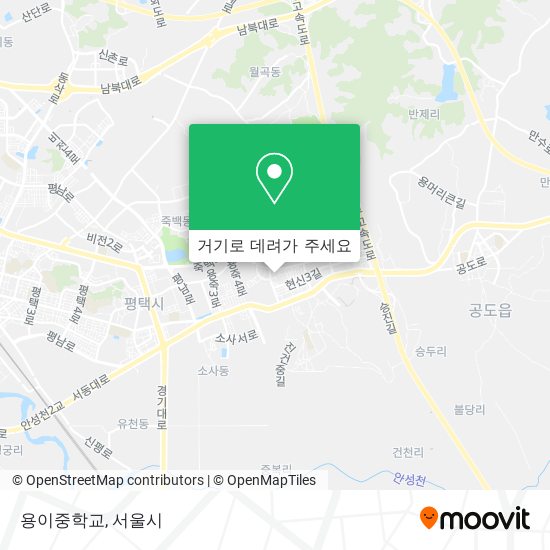 용이중학교 지도