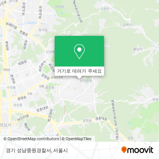 경기 성남중원경찰서 지도