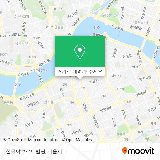 한국야쿠르트빌딩 지도