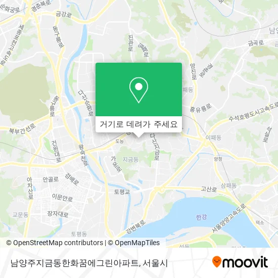 남양주지금동한화꿈에그린아파트 지도